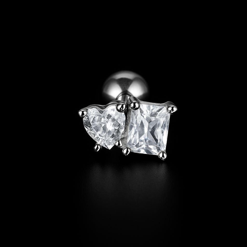 Piercings mini star set 6 stuks