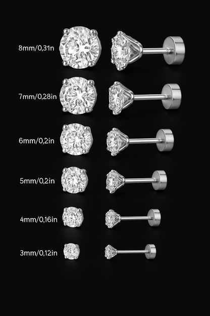 Ronde diamanten oorbellen