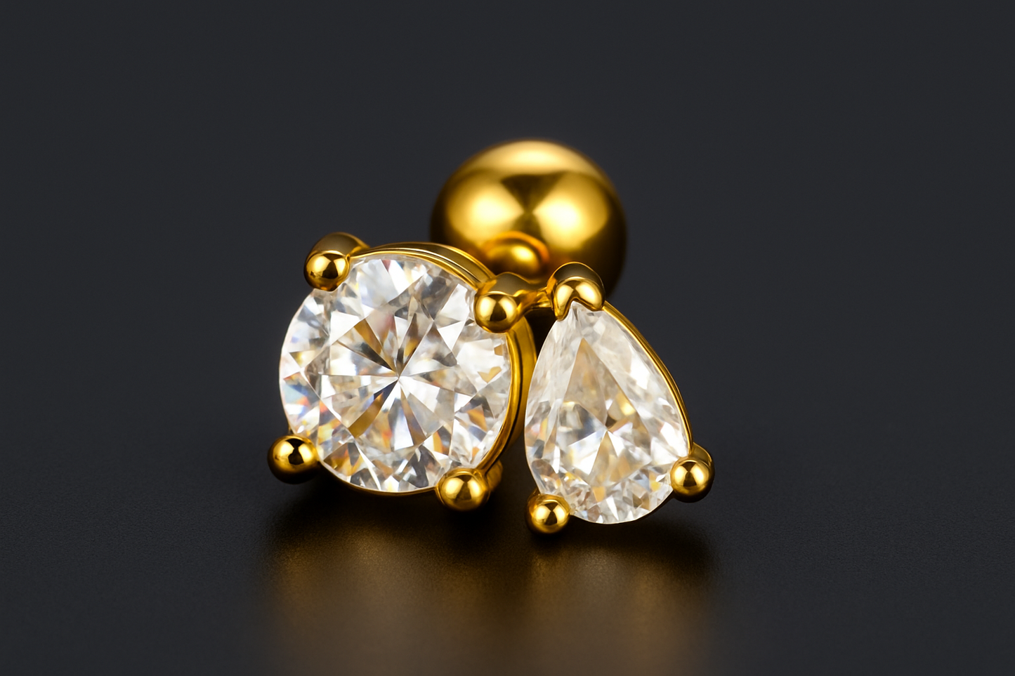 Piercings mini star set 6 stuks