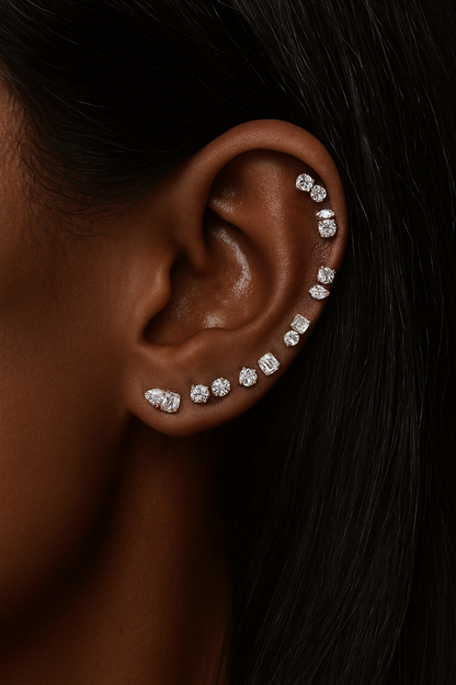 Piercings mini star set 6 stuks