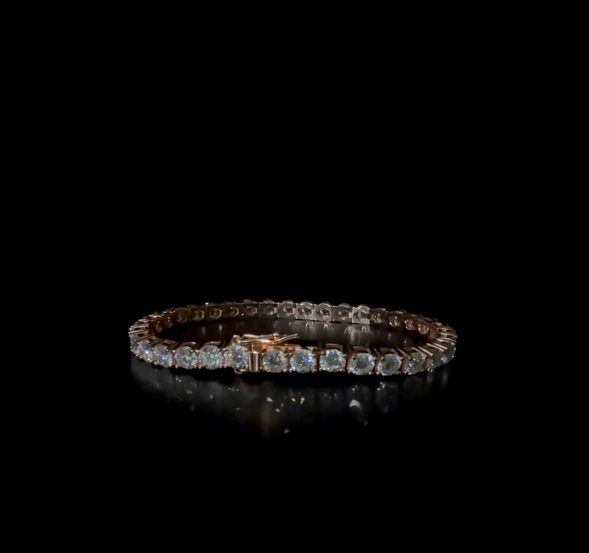 Tennisarmband Unisex roségold 4mm