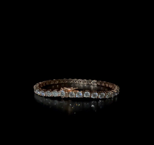 Tennisarmband Unisex roségold 4mm