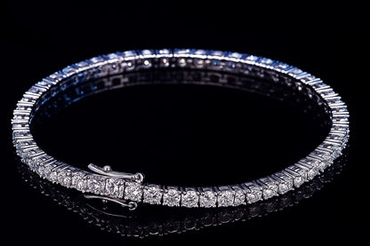 Tennisarmband 3mm white gold unisex