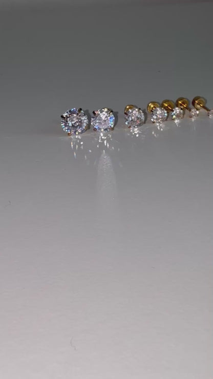 Ronde diamanten oorbellen